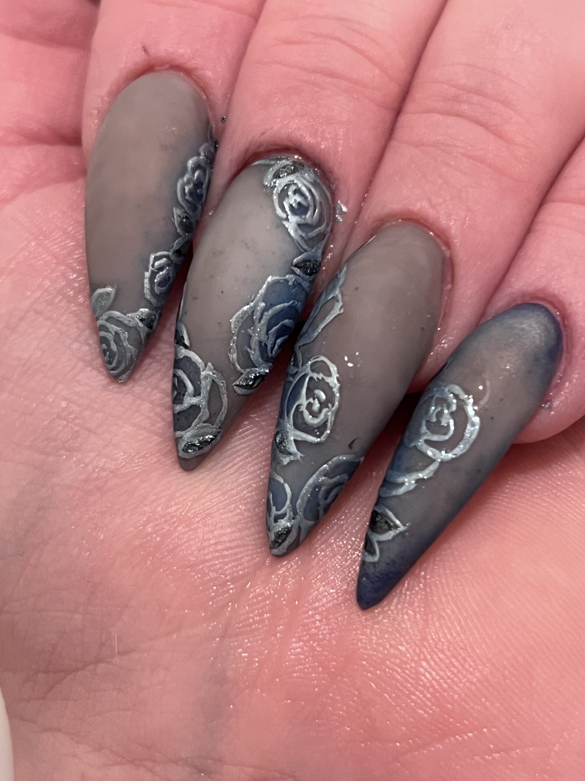 blue gray roses